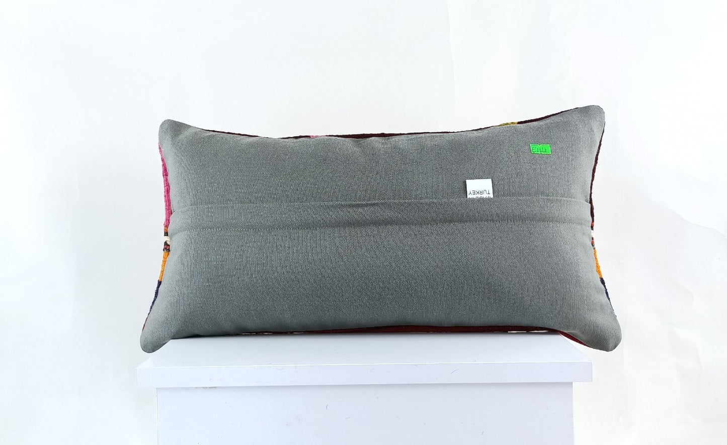 10x20 Kilim Lumbar Pillow Cover Vintage Ethnic Oushak Kilim Pillow Cover E1127