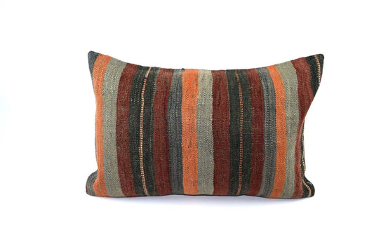 16x24 Kilim Pillow Cover Handmade Vintage Anatolian Lumbar Cushion Cover 4776