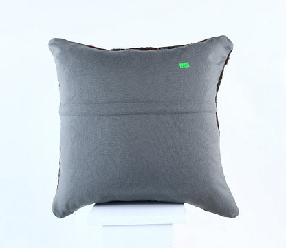 18"x18" Kilim Pillow Cover  Handmade Turkish Vintage Cushion Tribal Lumbar 1845