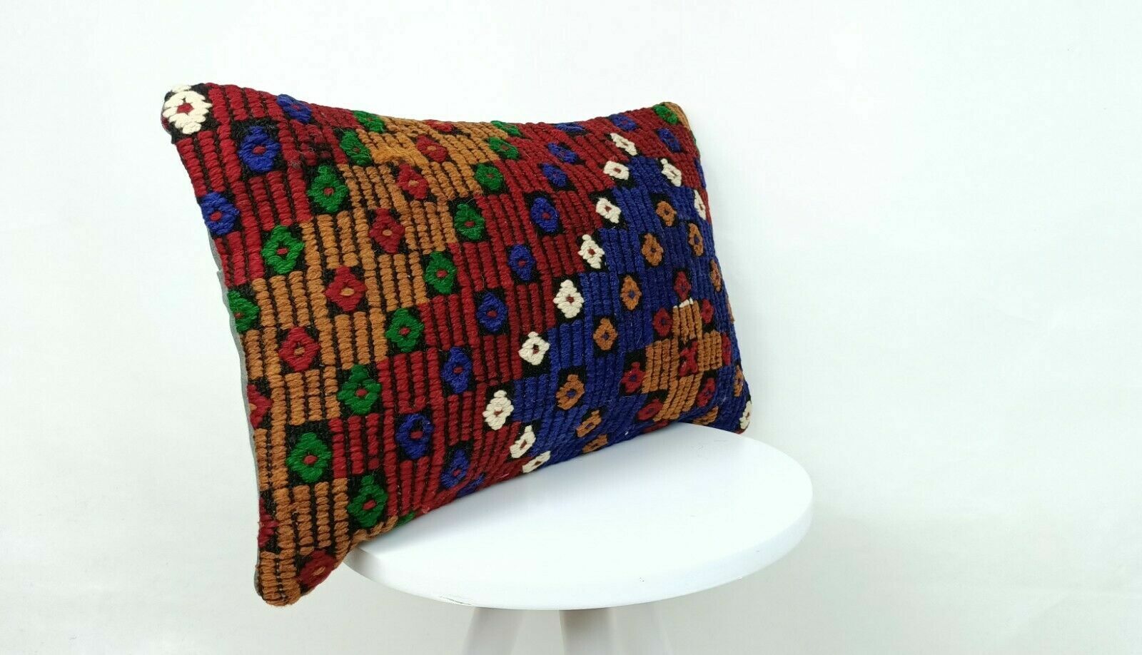 Kilim Pillow Cover 12x20 Home Decorative Handmade Sofa Couch Lumbar Cushion E525