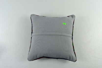 14"x14" Kilim Pillow Cover Handmade Turkish Tribal Ethnic Boho Rug Cushion 3481