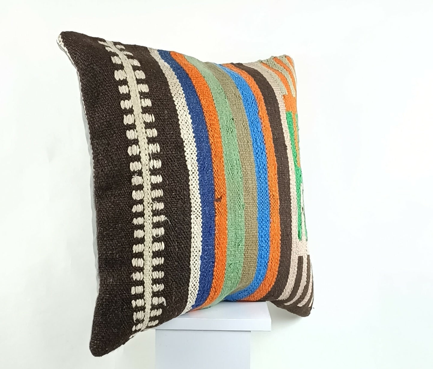 Kilim Pillow Cover 20x20 Home Decorative Handmade Ethnic Oushak Rug Pillow A1198