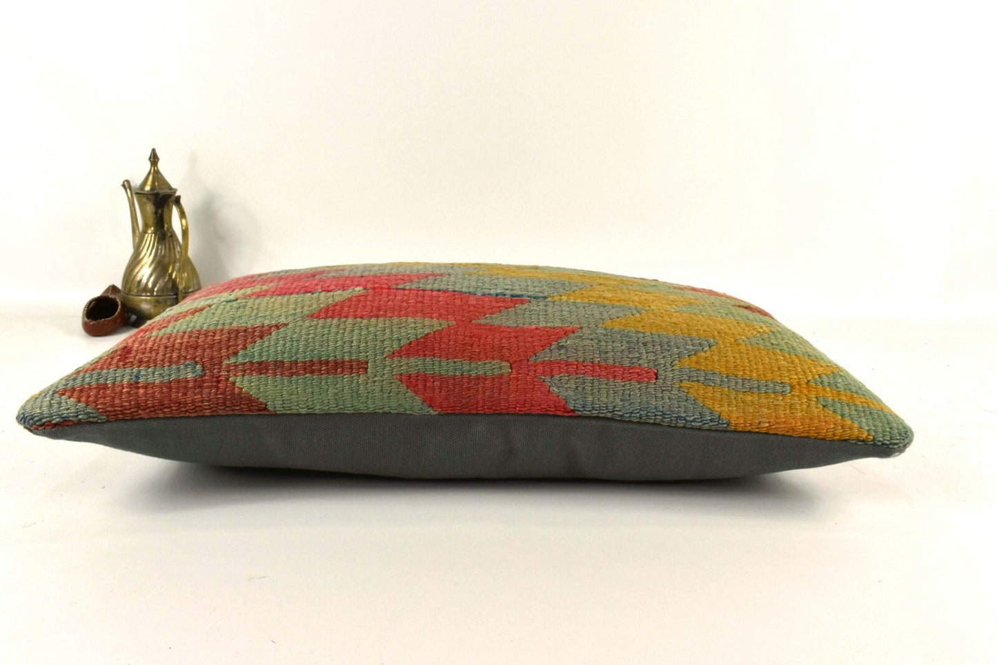 Kilim Lumbar Pillow Cover 10x20 Decorative Sofa Couch Handmade Cushion A2269