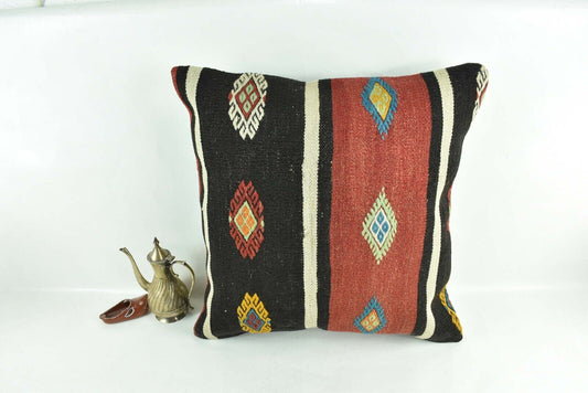 20x20 Kilim Pillow Cover Handmade Vintage Oushak Kilim Cushion Cover 2942