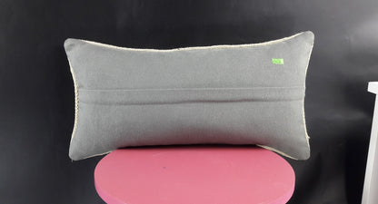 10x20 Kilim Lumbar Pillow Cover Vintage Ethnic Oushak Kilim Pillow Cover E1131