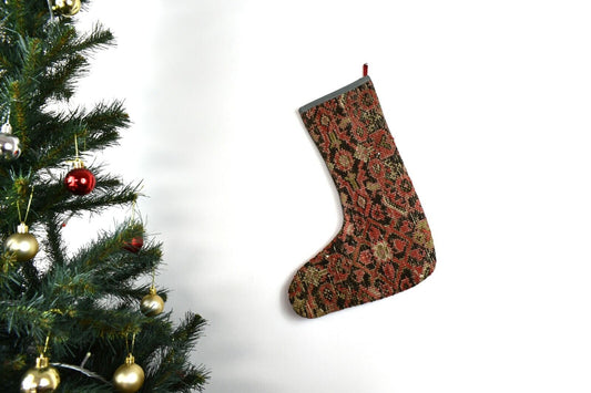 Kilim Christmas Stocking Vintage Rug Stocking Ethnic Decorative Xmas Socks S711