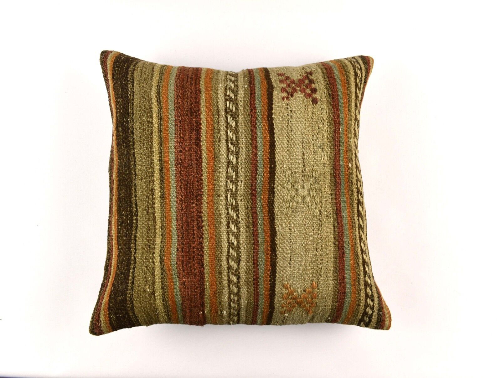 20x20 Kilim Pillow Cover Handmade Vintage Oushak Kilim Cushion Cover 4666