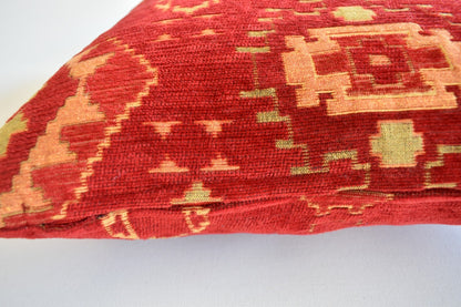 2 pcs/set Kilim Design Fabric Pillow Cover Handmade Ethnic Tribal Rustic Lumbar