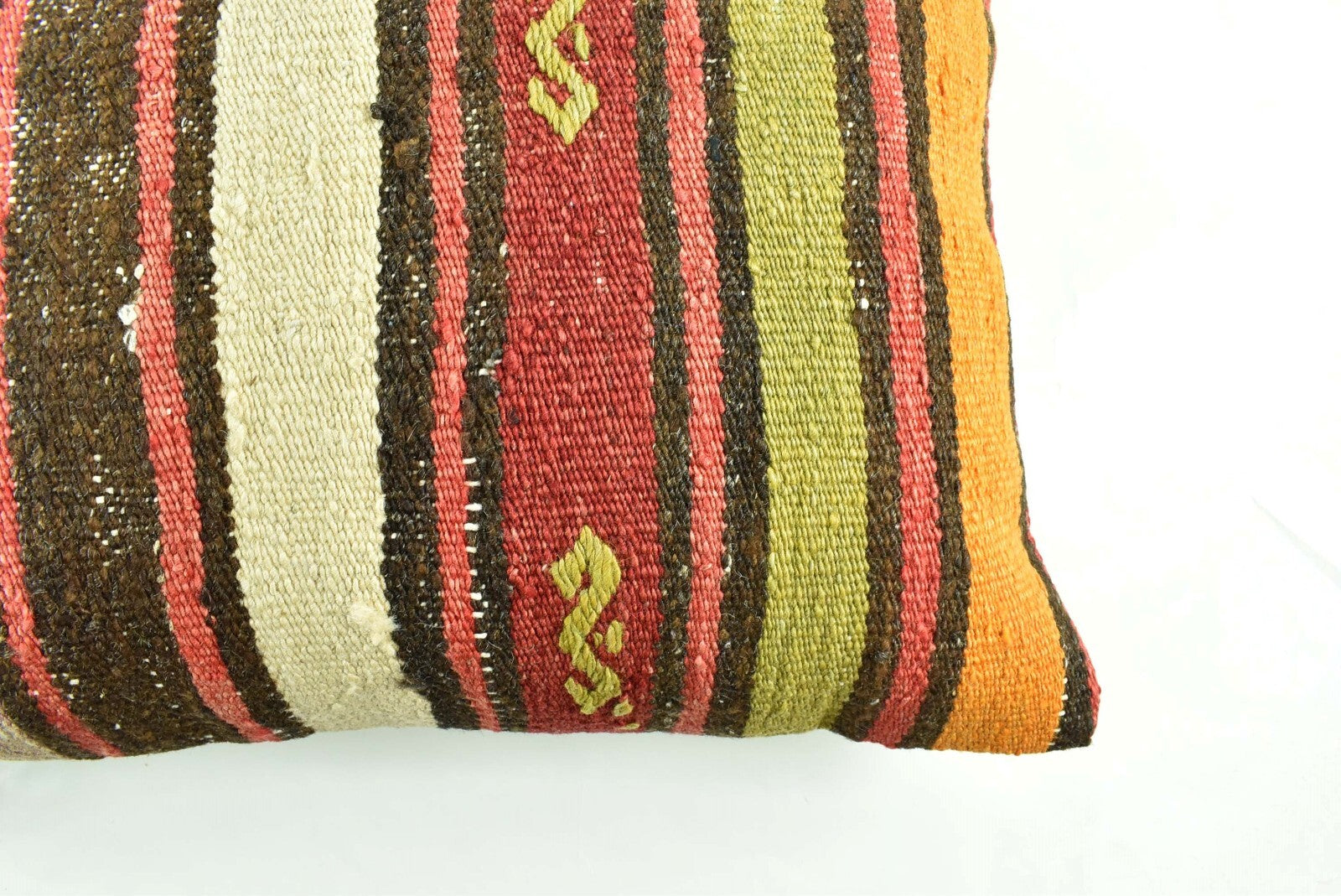 Kilim Pillow Cover 16x24 Tribal Vintage Turkish Carpet Lumbar Pillow Cover 3075