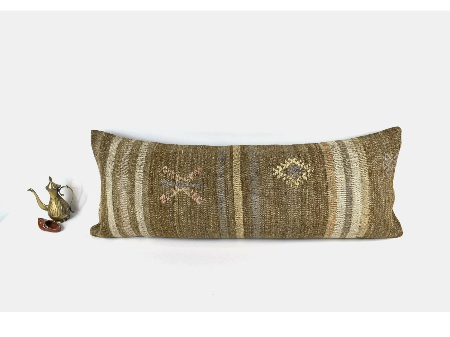 16x42 Kilim Pillow Cover Handmade Extra Large Turkish Lumbar Throw Pillow A2100