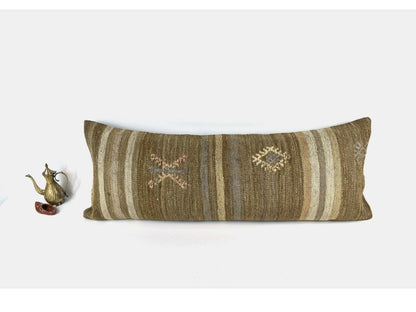 16x42 Kilim Pillow Cover Handmade Extra Large Turkish Lumbar Throw Pillow A2100