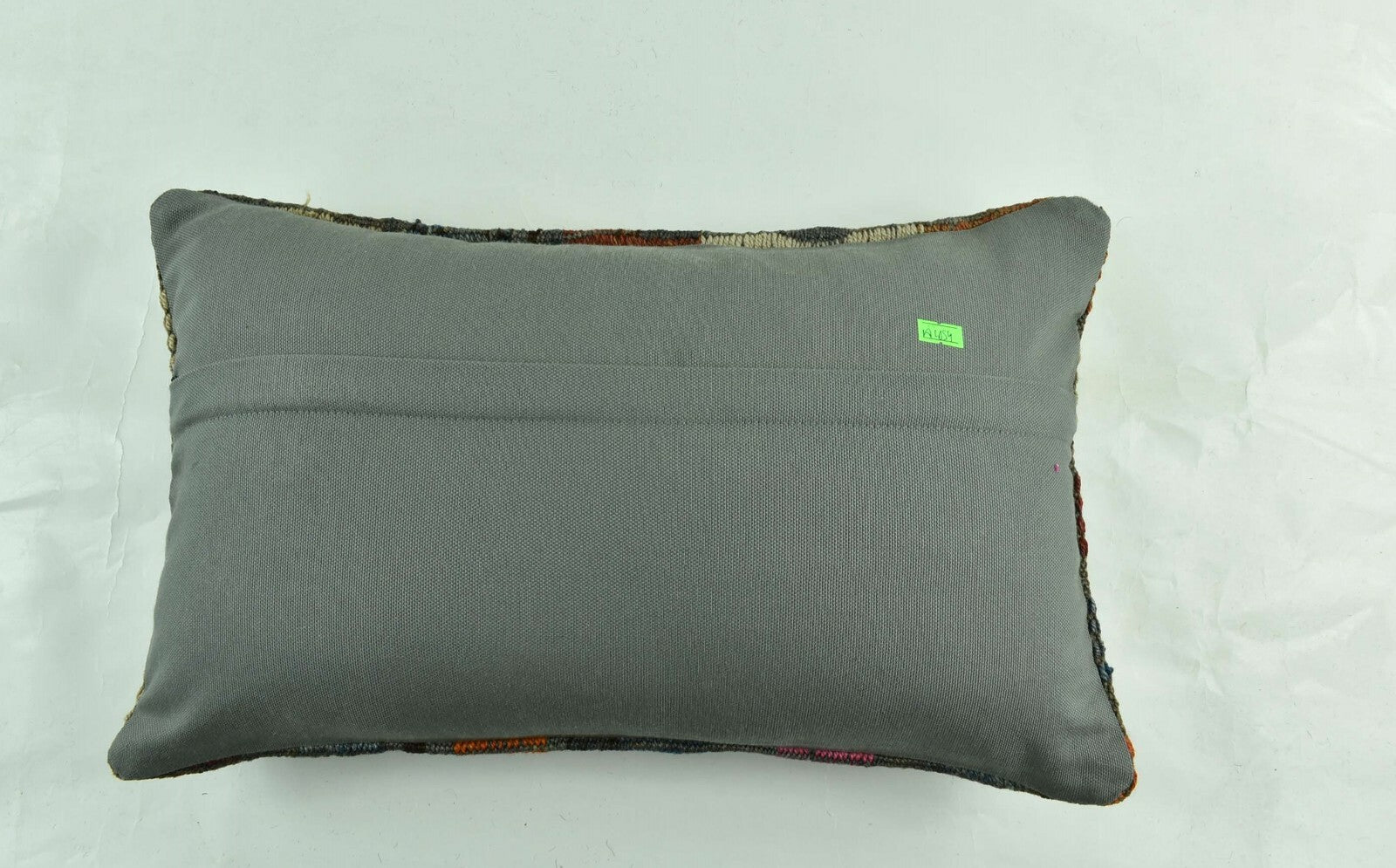 Kilim Pillow Cover 12x20 Turkish Handmade Vintage Couch Lumbar Cushion  A1854