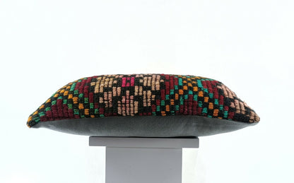 8"x16" Kilim Pillow Cover Turkish Handmade Home Decorative Neck Lumbar E716