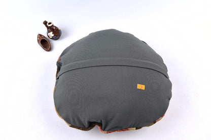 Kilim Round Pillow Cover 18" in Tribal Vintage Turkish Carpet Round Cushion 4947