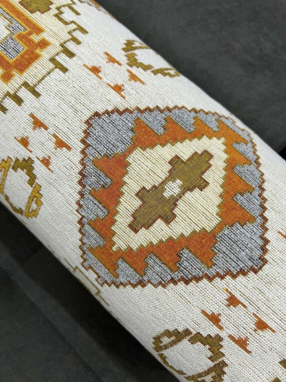 Bolster Pillow Cover Woven Soft Fabric Pattern Ethnic Tribal Oriental Bolster