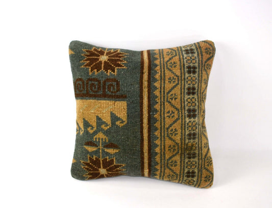 16x16 Ethnic Vintage Turkish Rug Pillow Cover Home Decorative Boho Cushion 4199