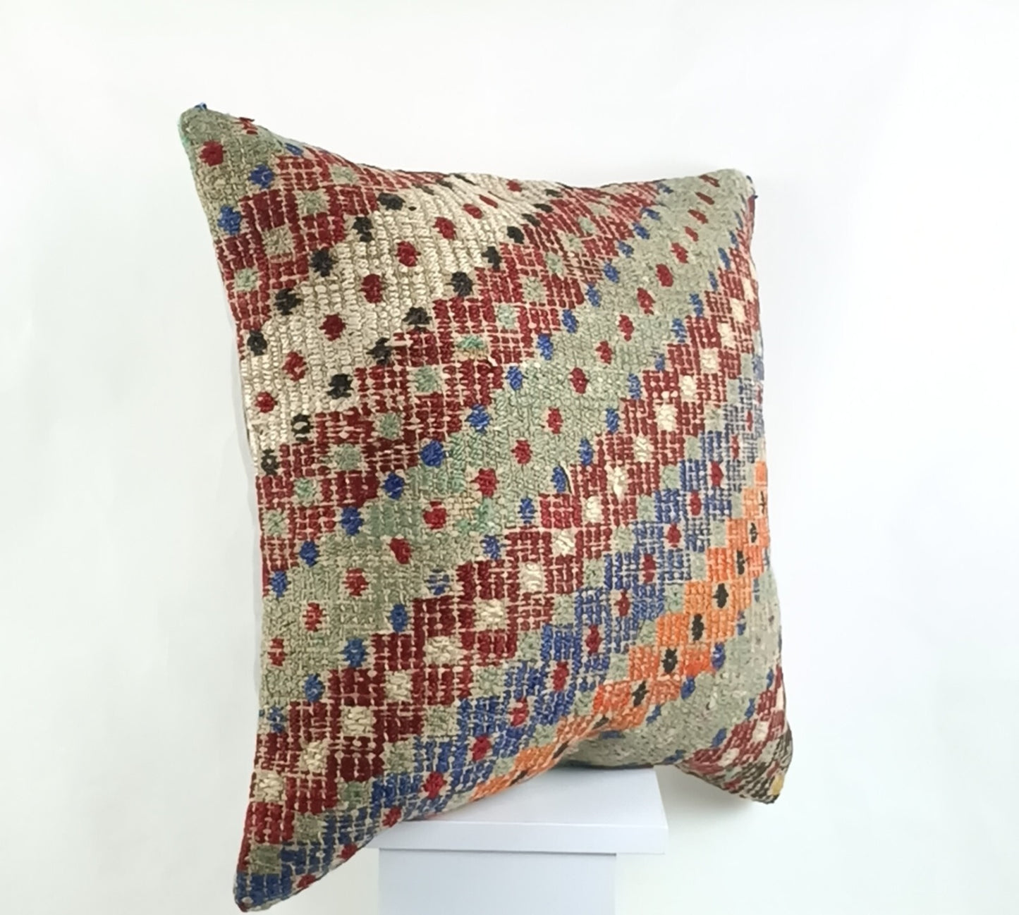 20x20 Kilim Pillow Cover Handmade Vintage Oushak Kilim Cushion Cover 2543