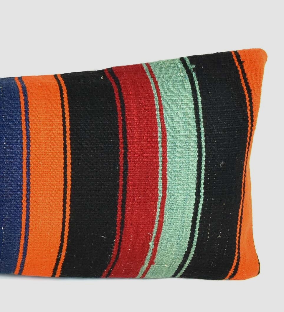 16x42 Kilim Pillow Cover Handmade Extra Large Turkish Lumbar Throw Pillow A2101