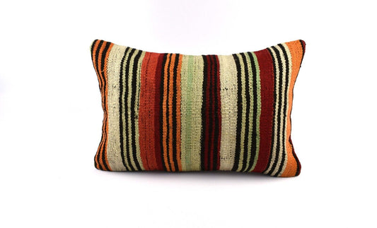 16x24 Kilim Pillow Cover Handmade Vintage Anatolian Lumbar Cushion Cover 4770