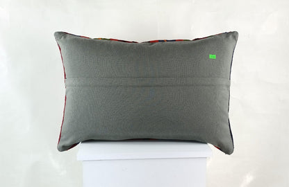 Kilim Pillow Cover 16x24 Tribal Vintage Turkish Carpet Lumbar Pillow Cover 1767