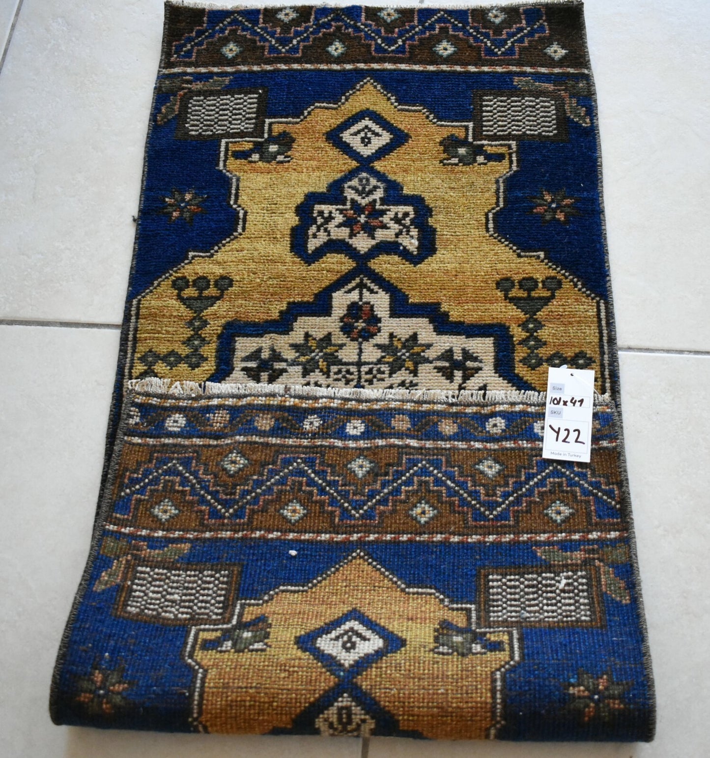  Oushak Runner 3.3x1.3 ft Vintage Turkish Runner Floor Runner Faded Runner Y22