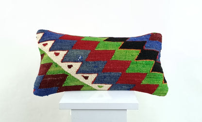 Turkish Cushion Cover 8"x16" Handmade Vintage Boho Ethnic Throw Pillow Case 2601