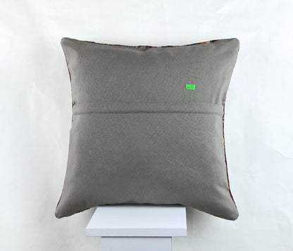 18"x18" Kilim Pillow Cover  Handmade Turkish Vintage Cushion Tribal Lumbar 2638