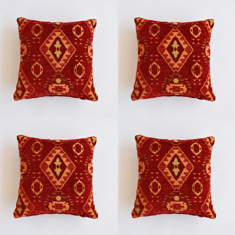  Kilim Design Pillow Cover 4 pcs/set Throw Cushion Sofa Couch Boho Lumbar Case