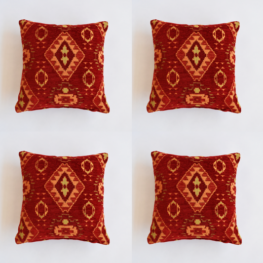  Kilim Design Pillow Cover 4 pcs/set Throw Cushion Sofa Couch Boho Lumbar Case
