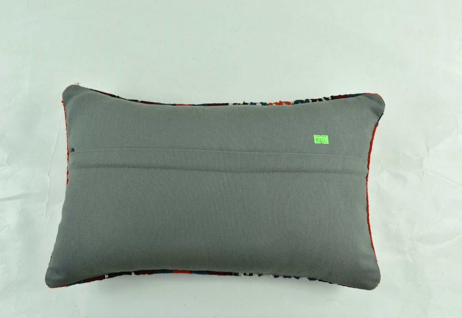 Kilim Pillow Cover 12x20 Turkish Handmade Vintage Couch Lumbar Cushion  A1831