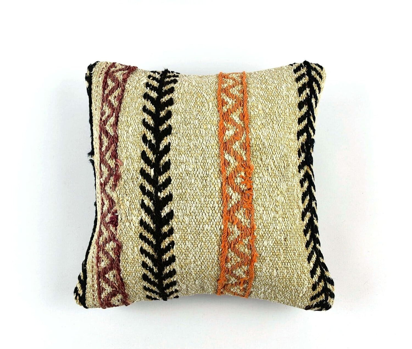 14"x14" Kilim Pillow Cover Handmade Turkish Tribal Ethnic Boho Rug Cushion 4564