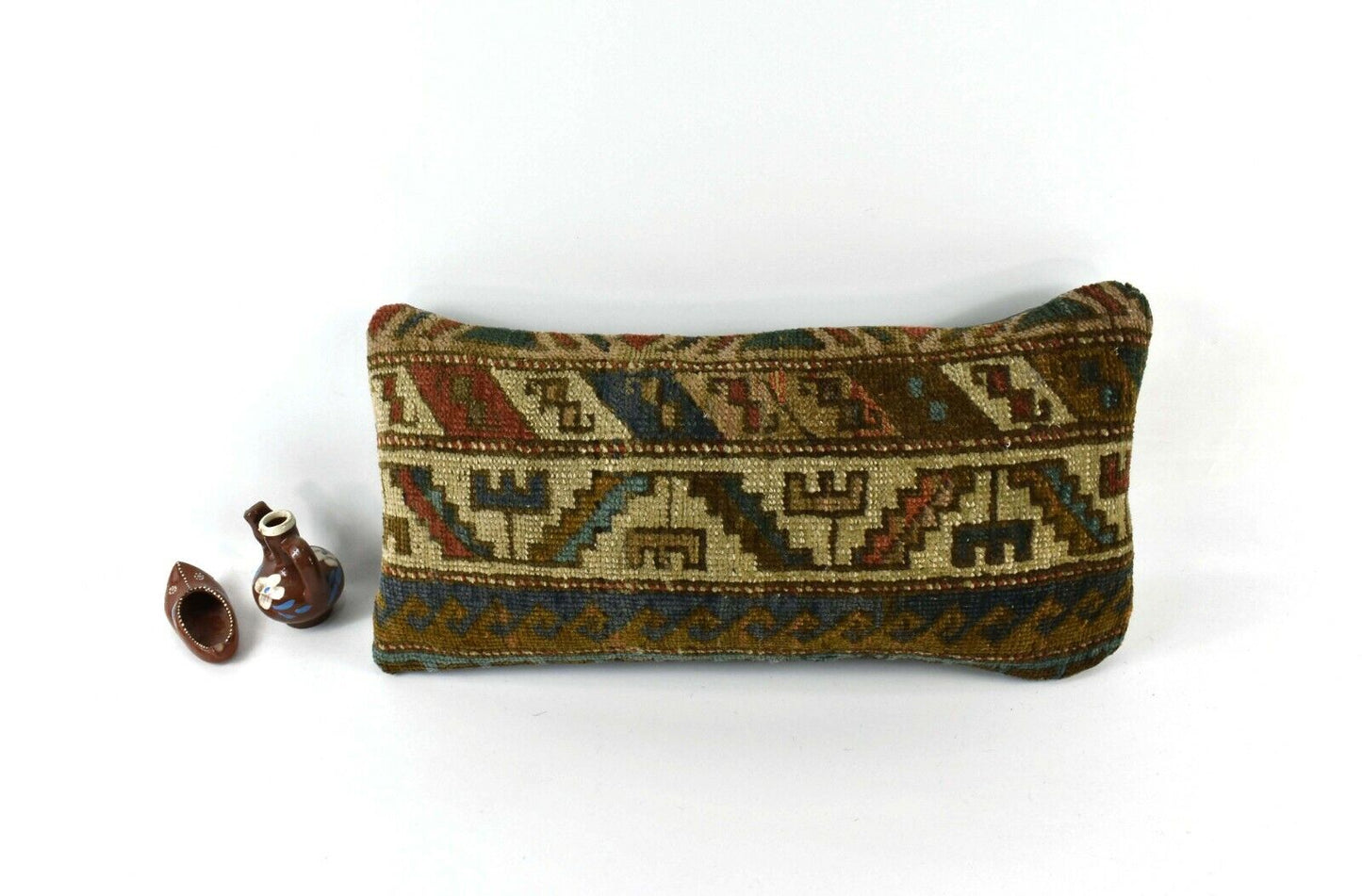 Kilim Lumbar Pillow Cover 10x20 Decorative Handmade Sofa Couch Cushion A2756