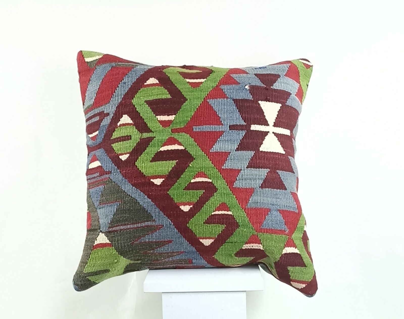 Kilim Pillow Cover 20x20 Home Decorative Handmade Ethnic Oushak Rug Pillow A1184