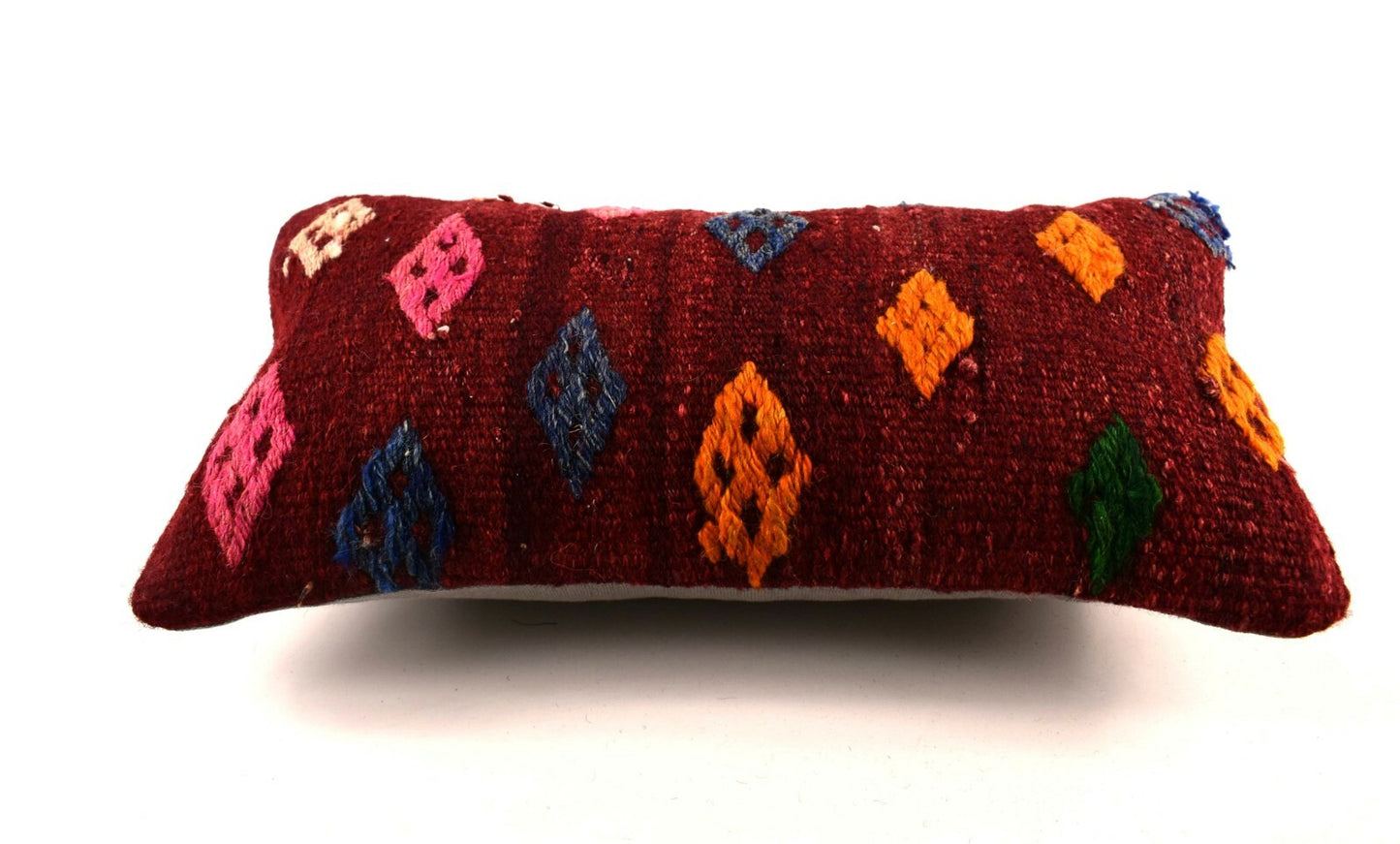 8x16 Kilim Pillow Cover Vintage Tribal Oushak Kilim Ethnic Lumbar Cover A2969