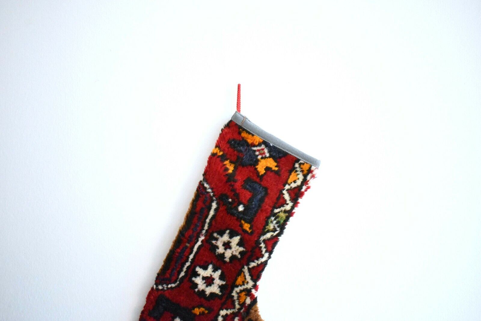 Rug Christmas Stocking Vintage Stocking Holiday Stocking Gift Stocking S275