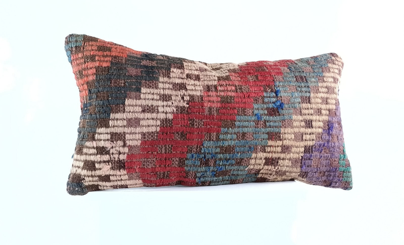 12x24 Kilim Lumbar Cushion Cover Turkish Tribal Vintage Ethnic Pillow E899