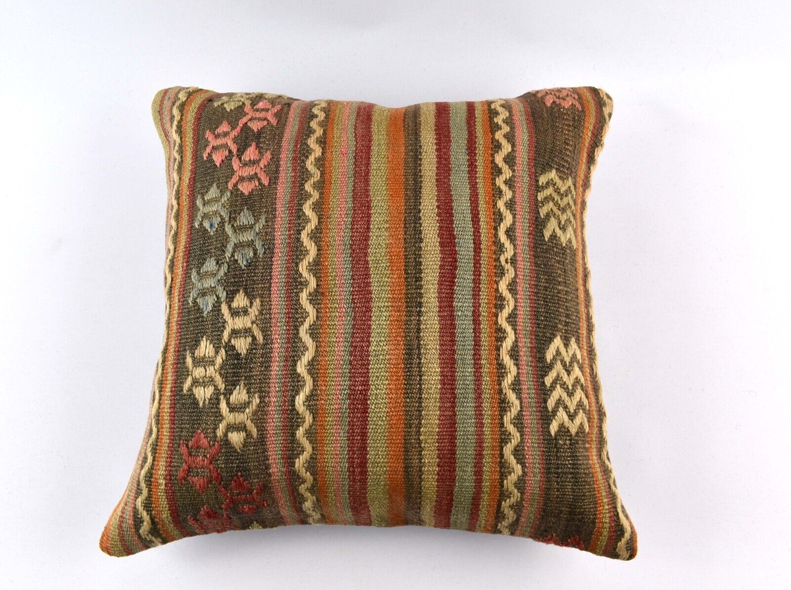 20x20 Kilim Pillow Cover Handmade Vintage Oushak Kilim Cushion Cover 4713