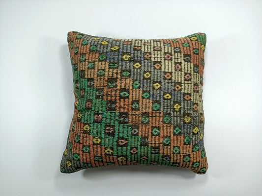 16x16 Ethnic Vintage Turkish Rug Pillow Cover Home Decorative Boho Cushion E14