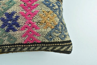 Kilim Lumbar Pillow Cover 10x20 Decorative Sofa Couch Handmade Cushion A1768