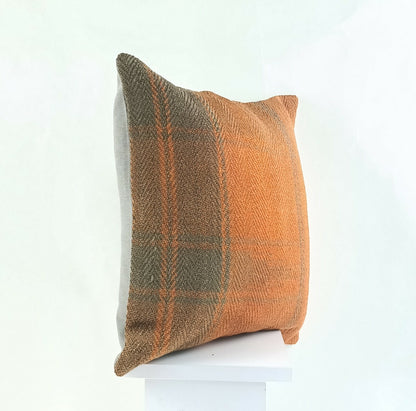 Kilim Pillow Cover 16x16 Oriental Traditional Handmade Boho Lumbar Cushion  A874