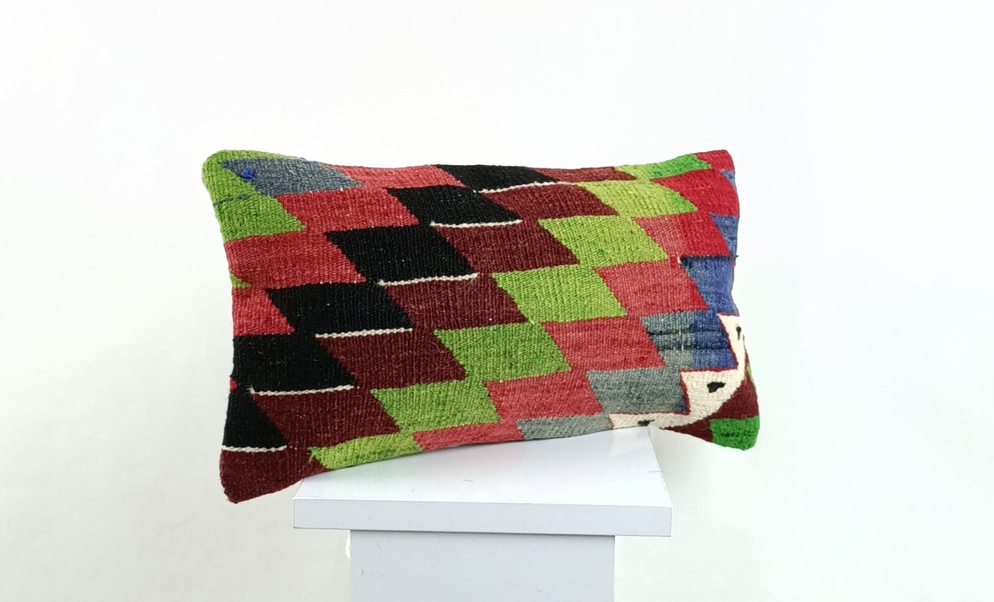 Turkish Cushion Cover 8"x16" Handmade Vintage Boho Ethnic Throw Pillow Case 2621
