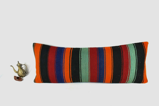 16x42 Kilim Pillow Cover Handmade Extra Large Turkish Lumbar Throw Pillow A2101
