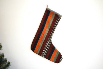 Kilim Christmas Stocking Rug Christmas Socks Christmas Decoration Xmas Gift S97