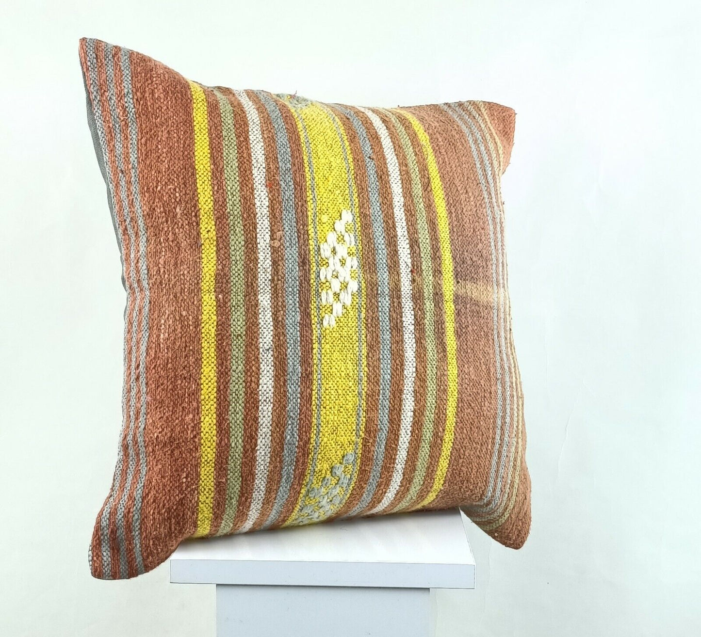 Kilim Pillow Cover 16x16 Oriental Traditional Handmade Bohemian Cushion A1142