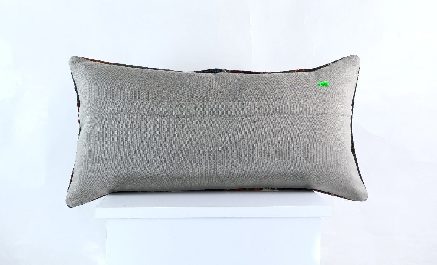 Handmade Turkish Kilim Pillow Cover 12x24 Ethnic Boho Sofa Lumbar Cushion E1010