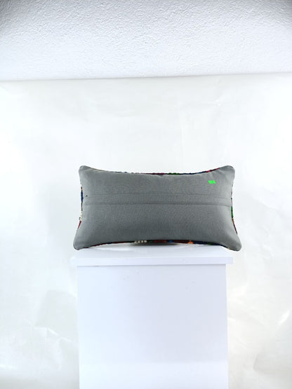 10x20 Kilim Lumbar Pillow Cover Vintage Ethnic Oushak Kilim Pillow Cover E1119