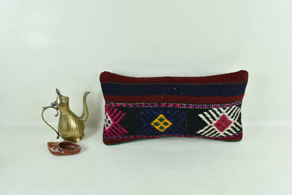 Turkish Cushion Cover 8"x16" Handmade Vintage Boho Ethnic Throw Pillow Case 3135