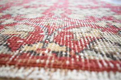 Vintage Runner 4.8x2.9 ft Small Turkish Runner Anatolian Floor Runner Rug R18