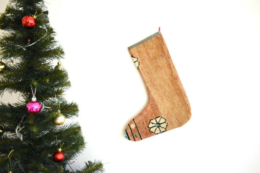 Vintage Christmas Decoration Kilim Christmas Stocking  Xmas Santa Socks S107