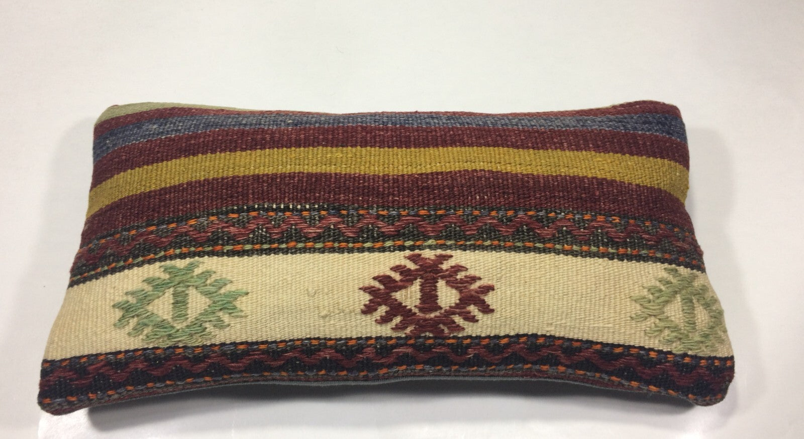 Turkish Cushion Cover 8"x16" Handmade Vintage Boho Ethnic Throw Pillow Case 960